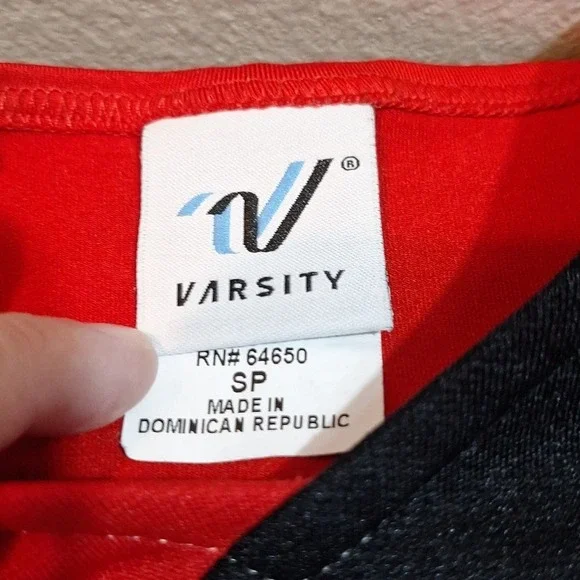 2 Piece Cheer Suit Costume FCA Tina Fey‎ Red Black Youth 2XL OR Womens XS/S - Picture 3 of 11